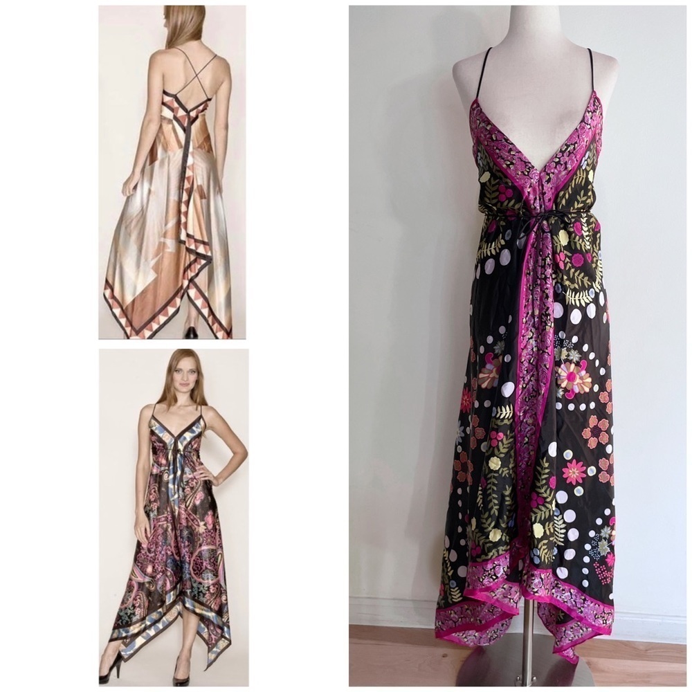 EUC Rubber Ducky Fairycore Boho Floral 90s Retro Y2k Handkerchief Dress S